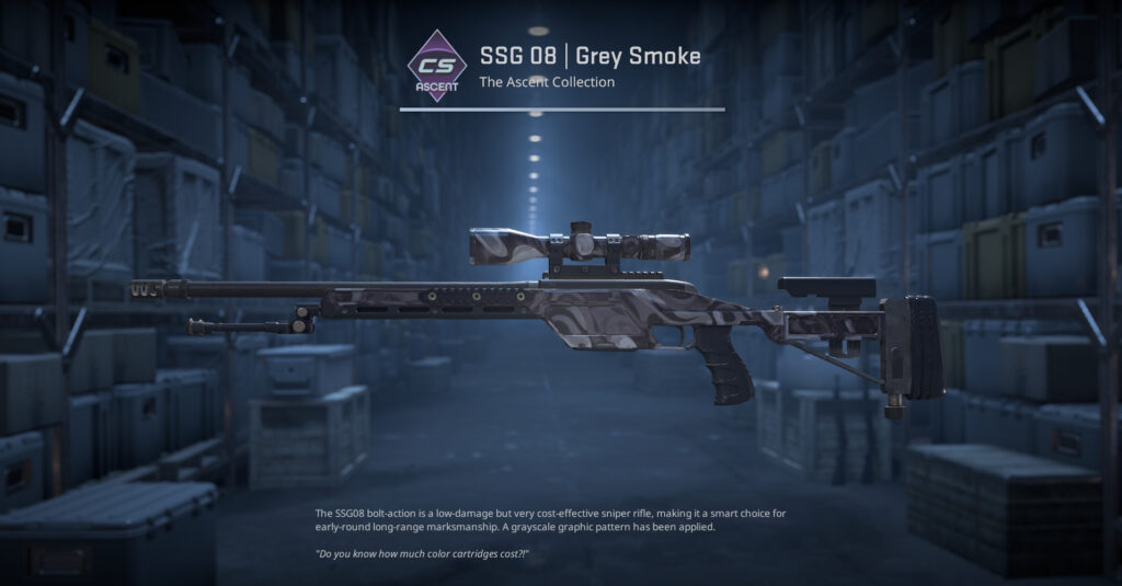 A screenshot of a weapon finish from the Ascent Collection in CS2.