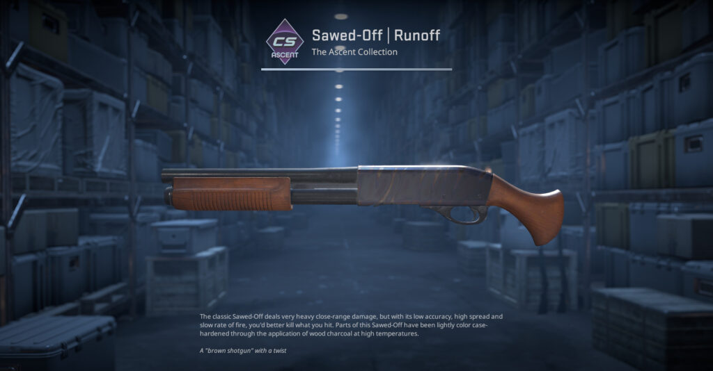 A screenshot of a weapon finish from the Ascent Collection in CS2.