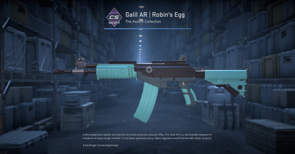 A screenshot of a weapon finish from the Ascent Collection in CS2.