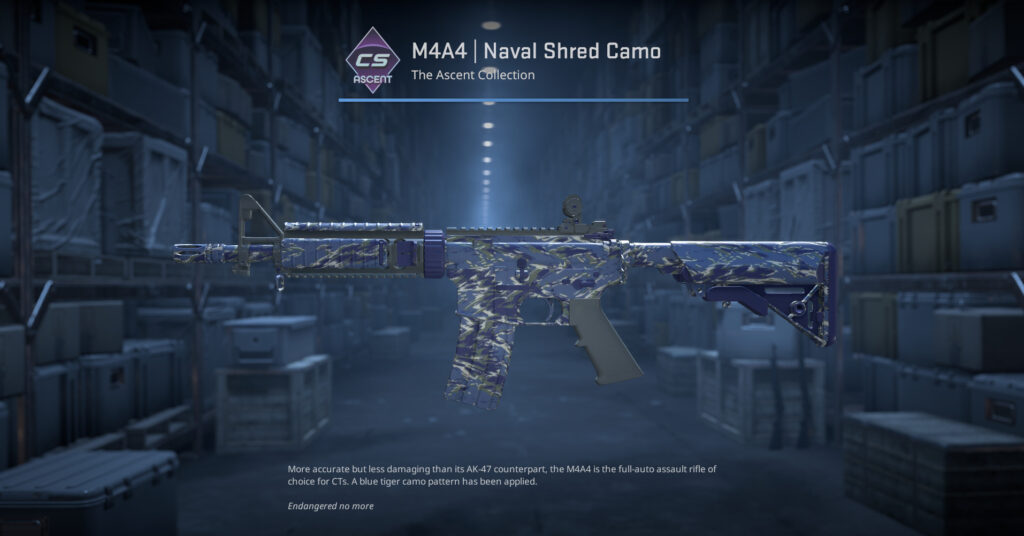 A screenshot of a weapon finish from the Ascent Collection in CS2.