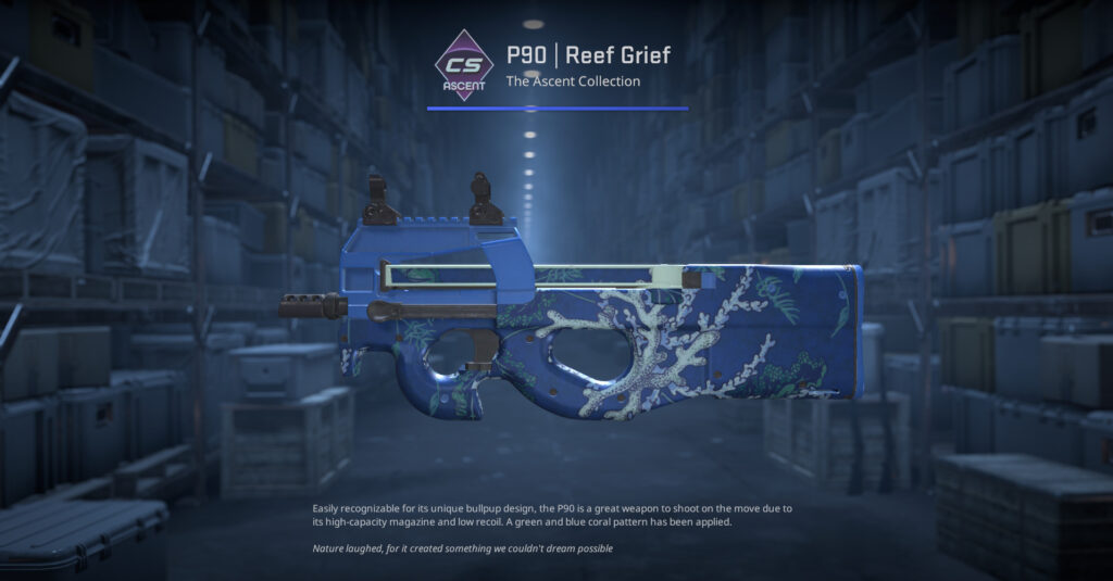 A screenshot of a weapon finish from the Ascent Collection in CS2.