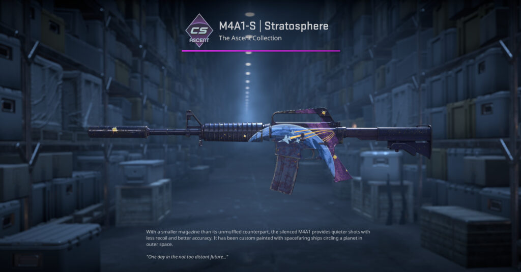 A screenshot of a weapon finish from the Ascent Collection in CS2.