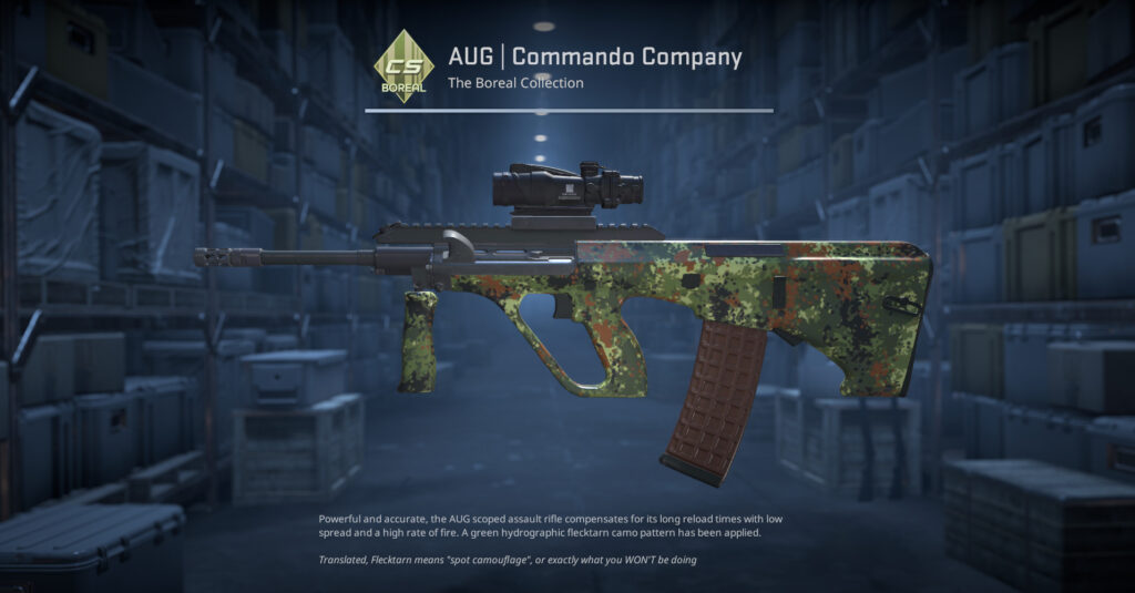 A screenshot of a skin from the Boreal Collection in CS2.