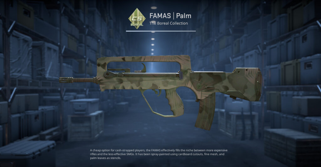 A screenshot of a skin from the Boreal Collection in CS2.