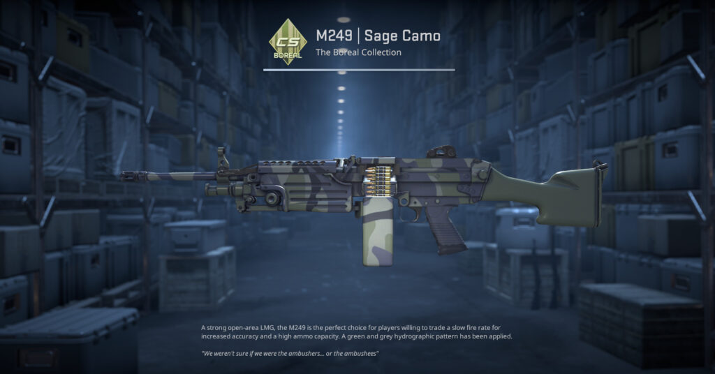 A screenshot of a skin from the Boreal Collection in CS2.