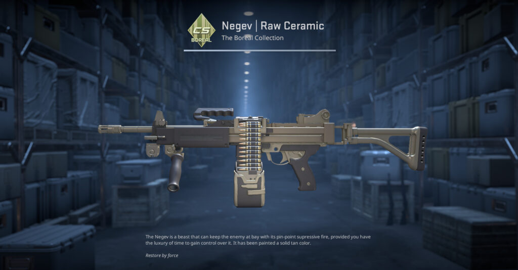 A screenshot of a skin from the Boreal Collection in CS2.