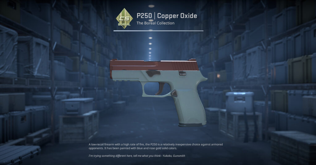 A screenshot of a skin from the Boreal Collection in CS2.