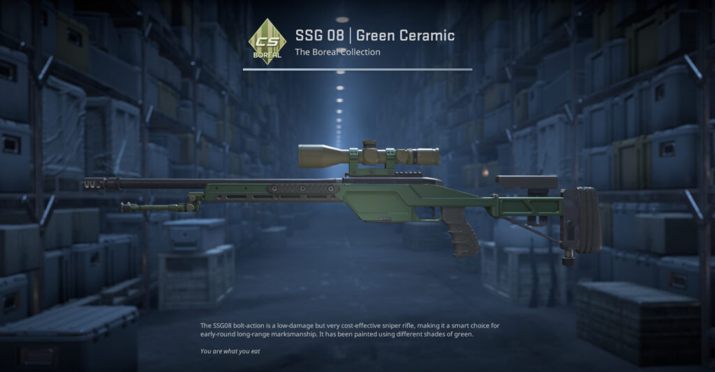 A screenshot of a skin from the Boreal Collection in CS2.