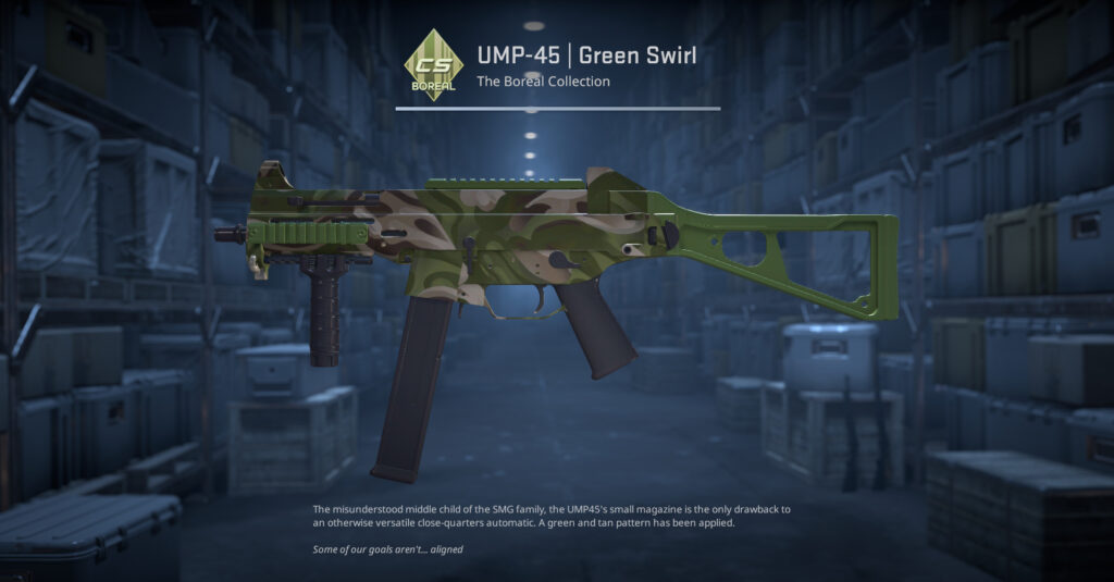 A screenshot of a skin from the Boreal Collection in CS2.