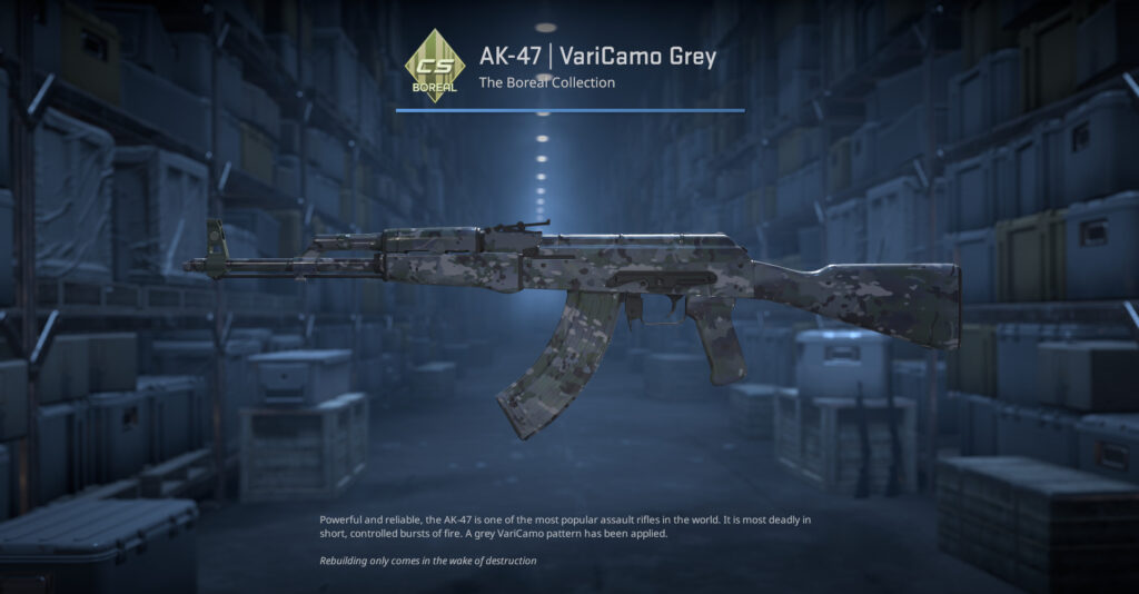 A screenshot of a skin from the Boreal Collection in CS2.
