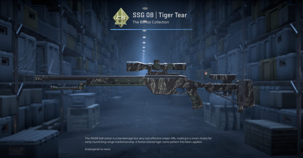 A screenshot of a skin from the Boreal Collection in CS2.
