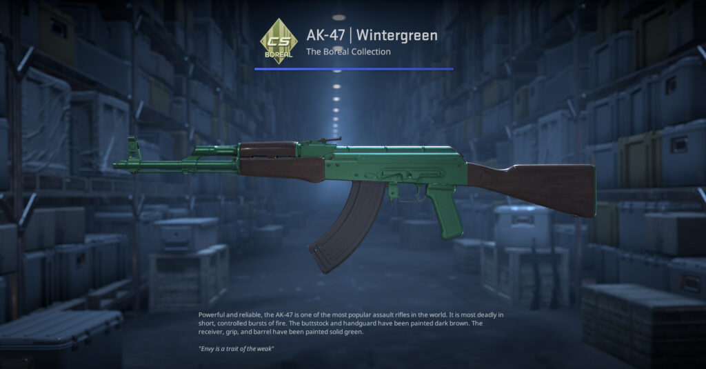 A screenshot of a skin from the Boreal Collection in CS2.