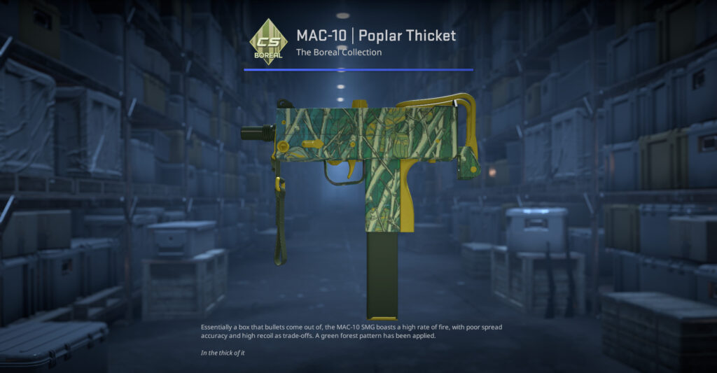 A screenshot of a skin from the Boreal Collection in CS2.
