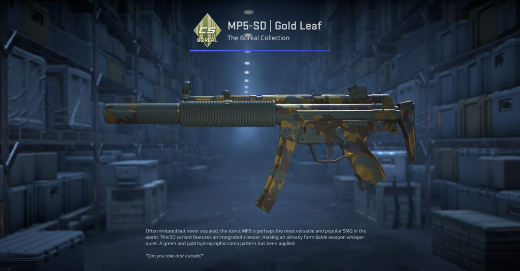 A screenshot of a skin from the Boreal Collection in CS2.