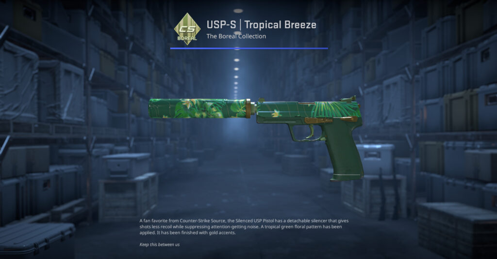 A screenshot of a skin from the Boreal Collection in CS2.