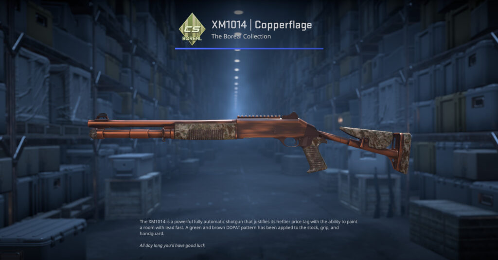 A screenshot of a skin from the Boreal Collection in CS2.