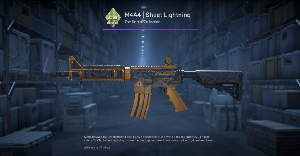 A screenshot of a skin from the Boreal Collection in CS2.