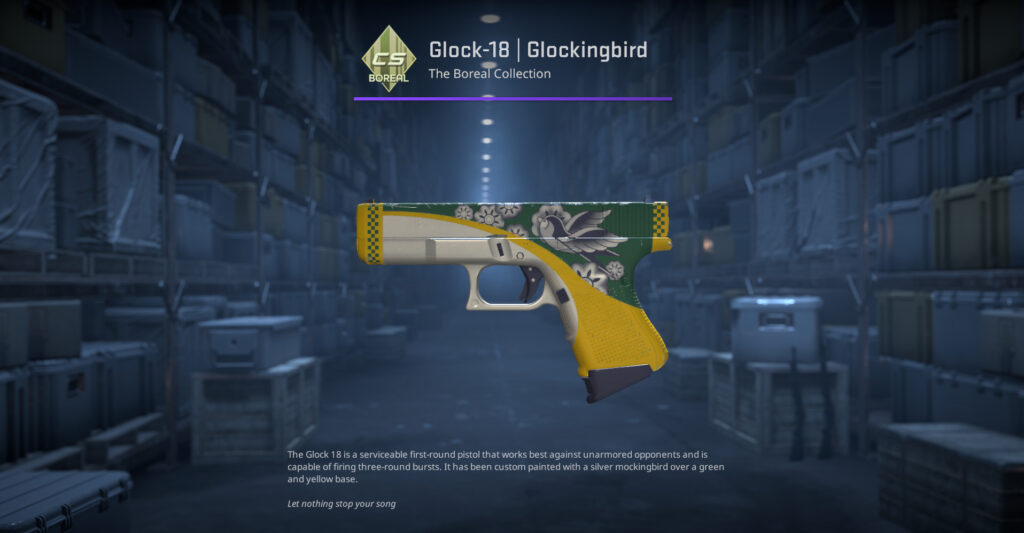 A screenshot of a skin from the Boreal Collection in CS2.