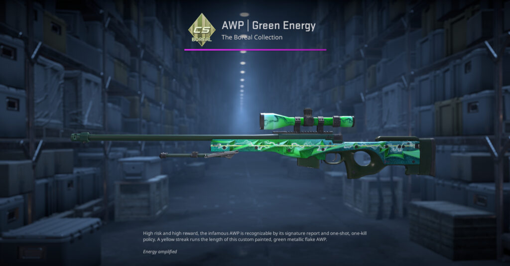 A screenshot of a skin from the Boreal Collection in CS2.