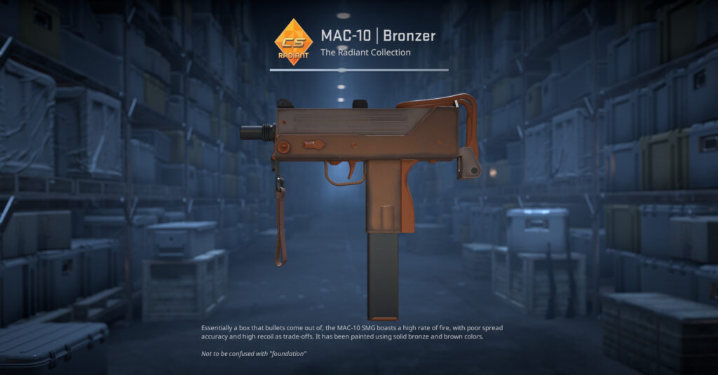 A screenshot of a skin from the Radiant Collection in CS2.