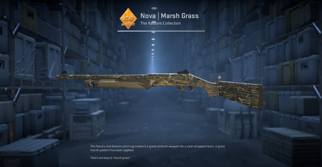 A screenshot of a skin from the Radiant Collection in CS2.