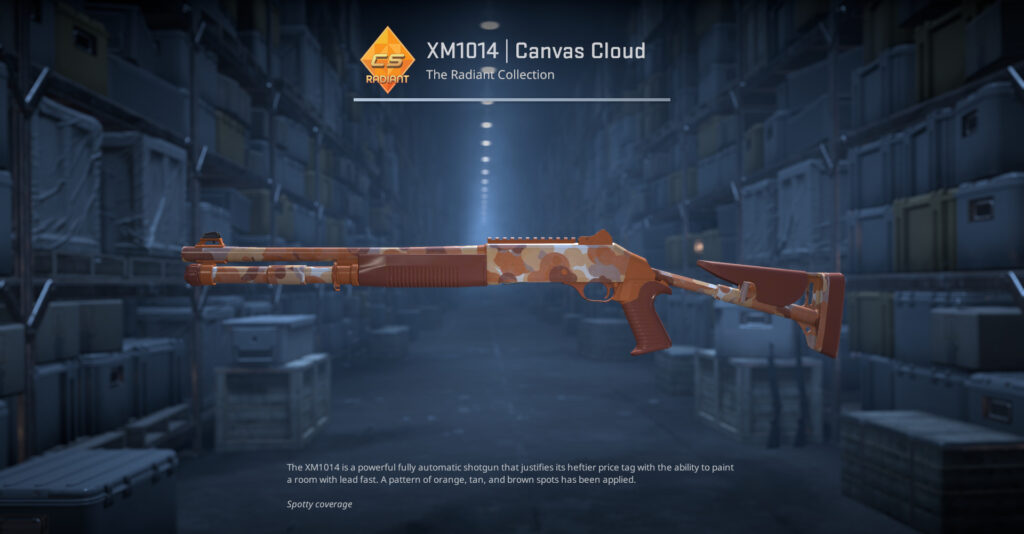 A screenshot of a skin from the Radiant Collection in CS2.