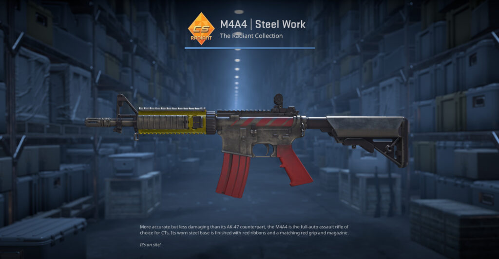 A screenshot of a skin from the Radiant Collection in CS2.