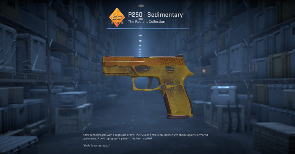 A screenshot of a skin from the Radiant Collection in CS2.