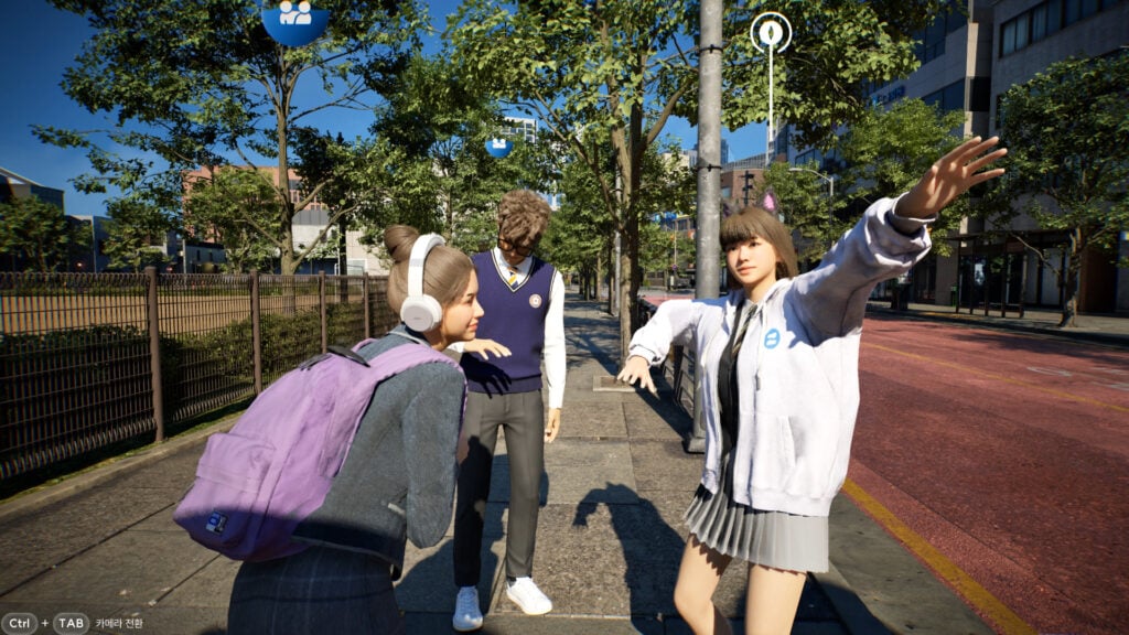 Zois interacting with each other in-game