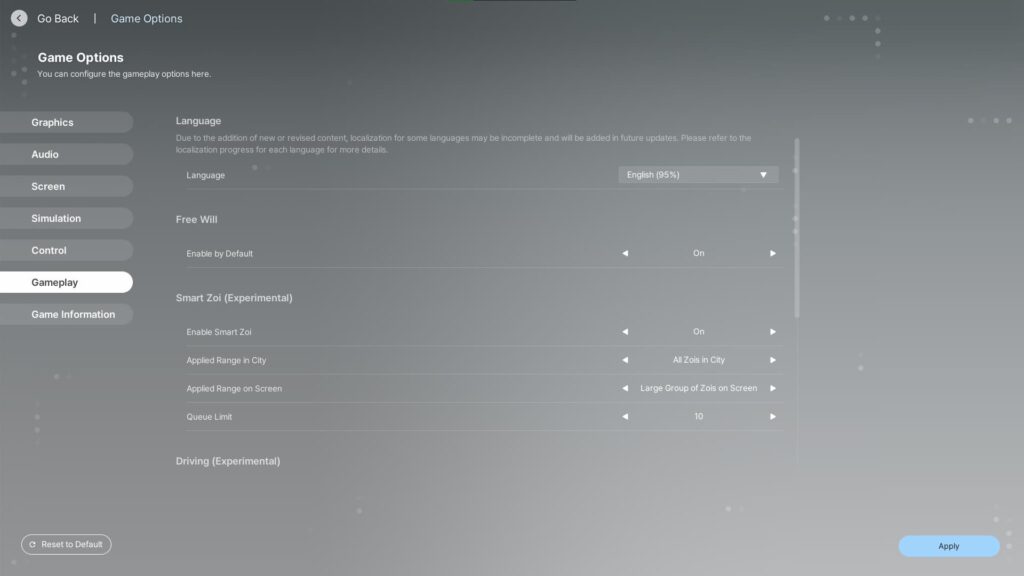 The best gameplay settings for inZOI.