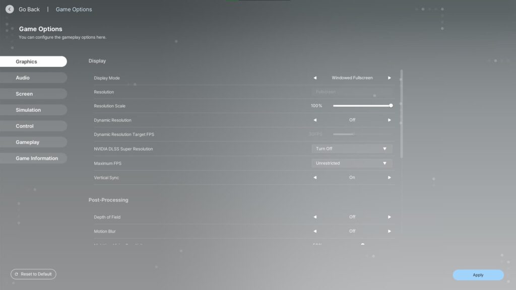 Best graphics settings for inZOI