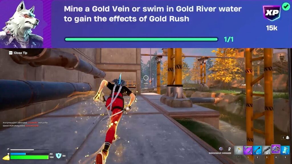 mine gold veins fortnite