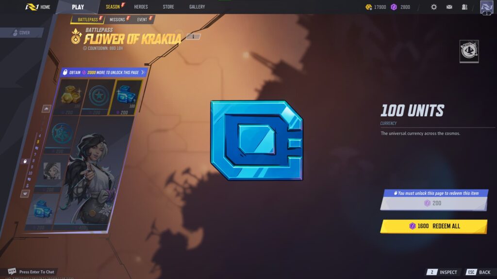 100 Units in the Marvel Rivals Season 2 Battlepass.