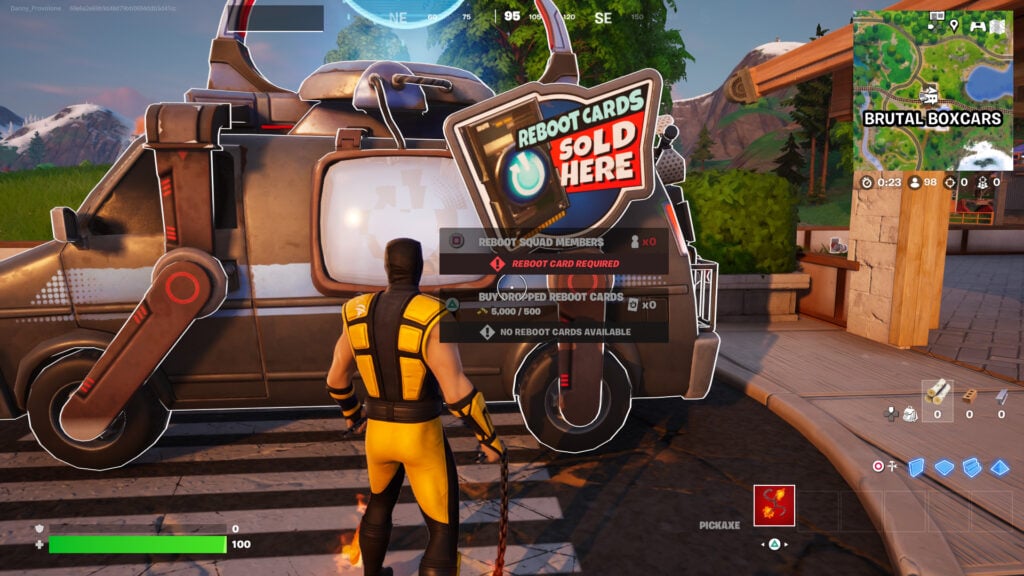 Reboot Card purchasable at a Fortnite Reboot Van