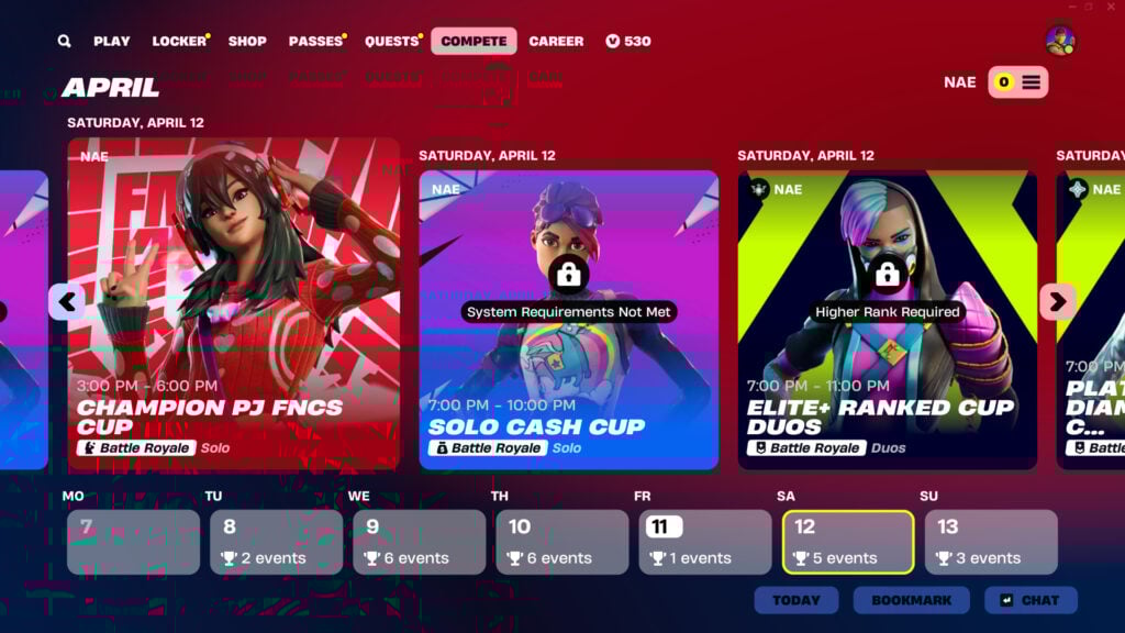 Champion PJ FNCS Skin Cup (Compete Tab)