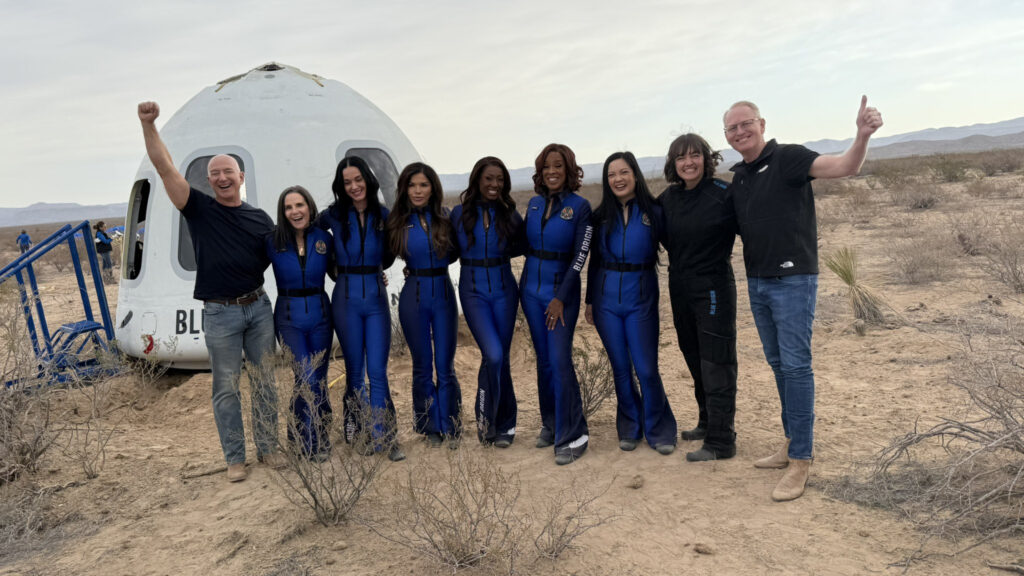 All-women Blue Origin crew successfully completes trip to space: “Capsule touchdown. Welcome back, NS-31 crew!”
