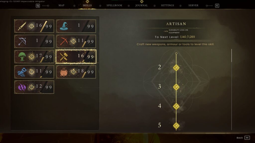 Artisan skill, one you should level up first in RuneScape: Dragonwilds.