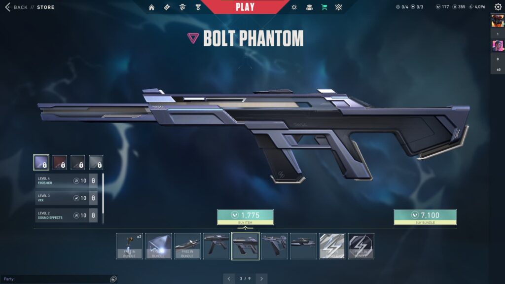 The Phantom from the VALORANT Bolt Bundle.