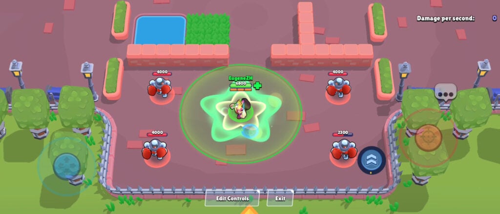 This Brawl Stars screenshot shows an example of Jae-yong’s Super attack in the party mode. The image illustrates a guide on this brawler.