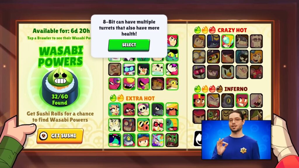 It’s a screenshot from the Brawl Talk about the special event Battle for Katana Kingdom. The image shows a variety of Wasabi powers available in the game.