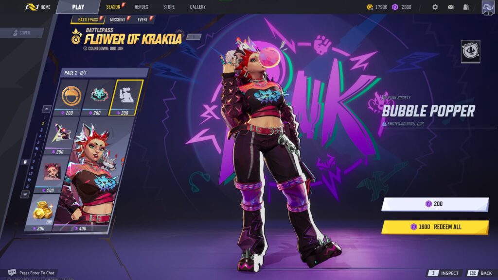Bubble Popper Emote in the Marvel Rivals Season 2 Battlepass.