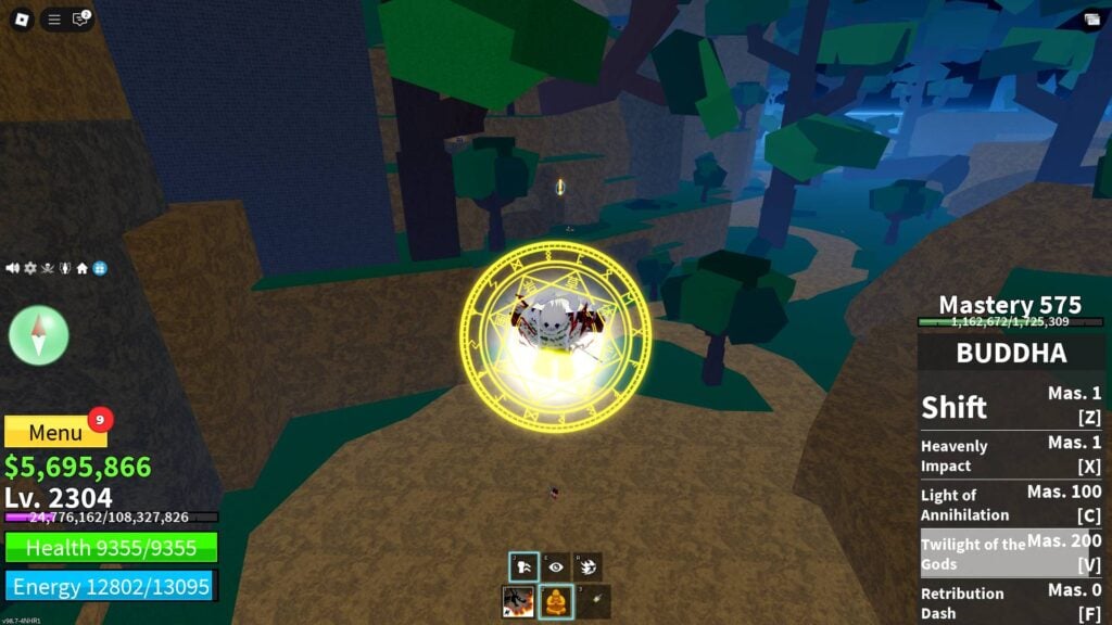 Buddha fruit skills in Blox Fruits