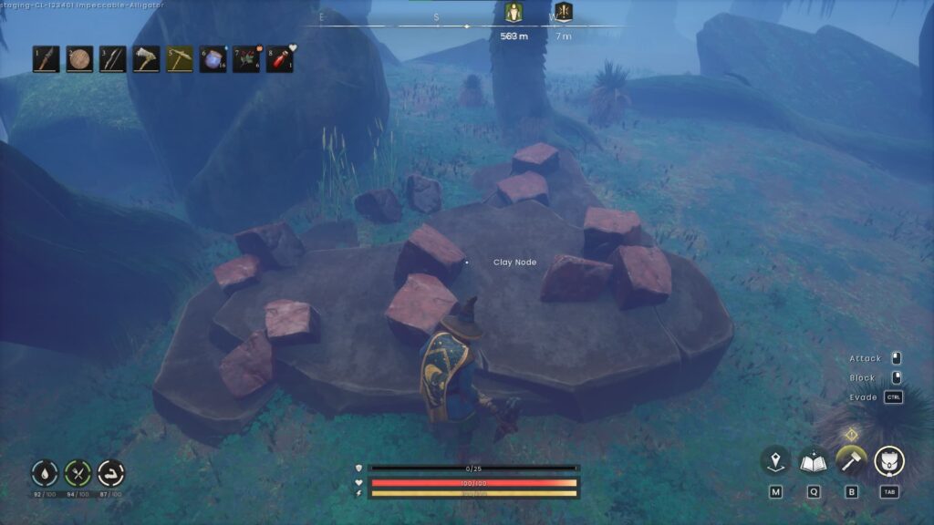 A clay node in the swamp of RuneScape: Dragonwilds.