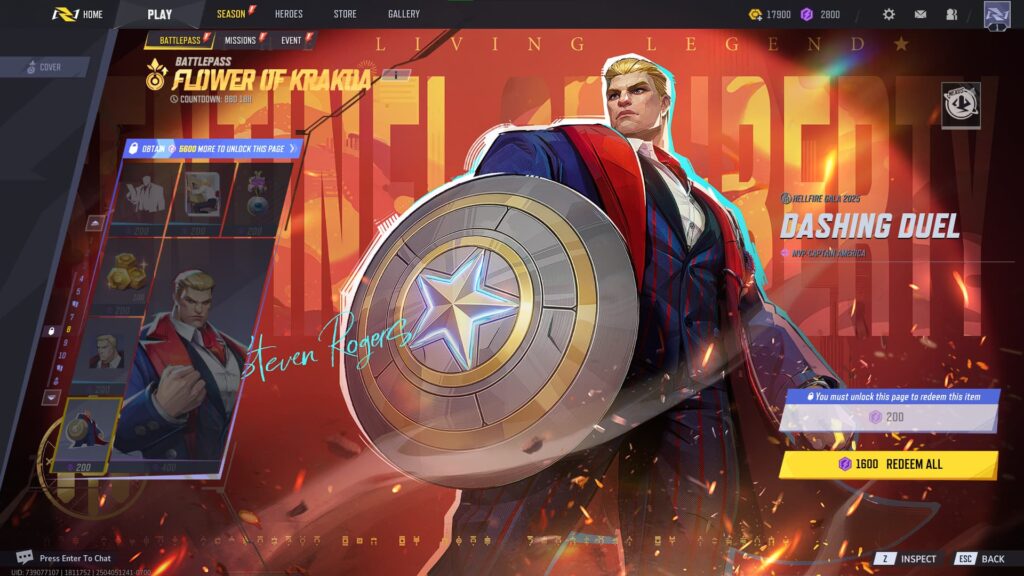 Dashing Duel MVP Animation (Luxury) in the Marvel Rivals Season 2 Battlepass.