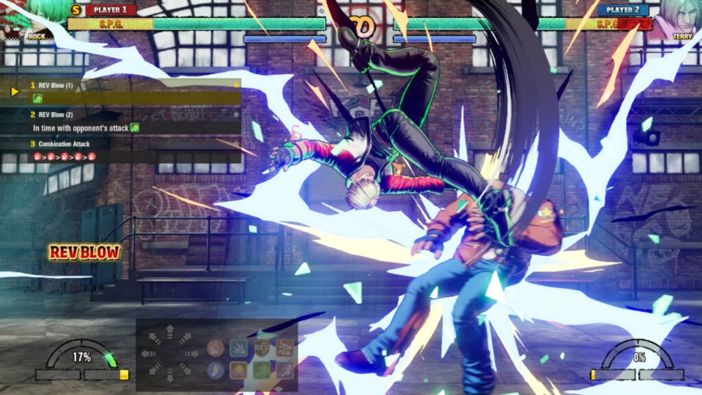 Terry Bogard teaching Rock Howard how the REV System works 