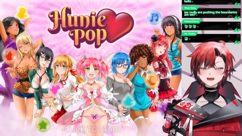 One of his HuniePop streams (Image via Machina X Flayon / YouTube)