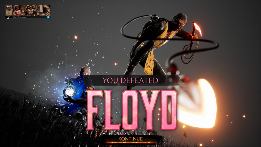 Defeating Floyd in Mortal Kombat 1