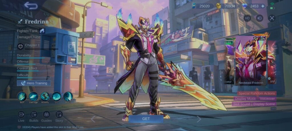 Gen 1 MLBB Neobeast Fredrinn