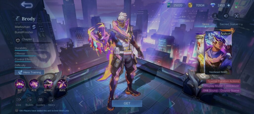 Gen 2 MLBB Neobeast Brody