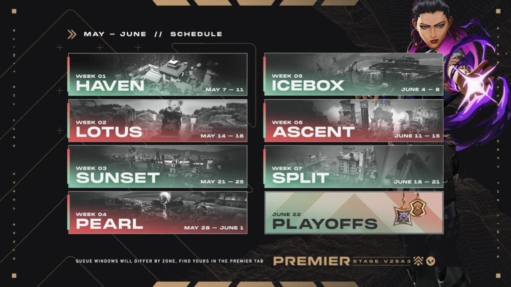 VALORANT Premier schedule for Season 2025 // Act III